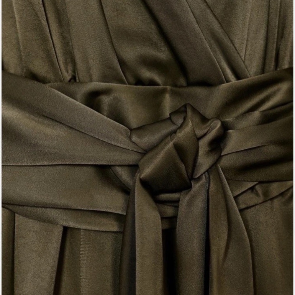 Zara NWT satin effect bloomer jumpsuit ZW Collection 9018/680 - Picture 11 of 13